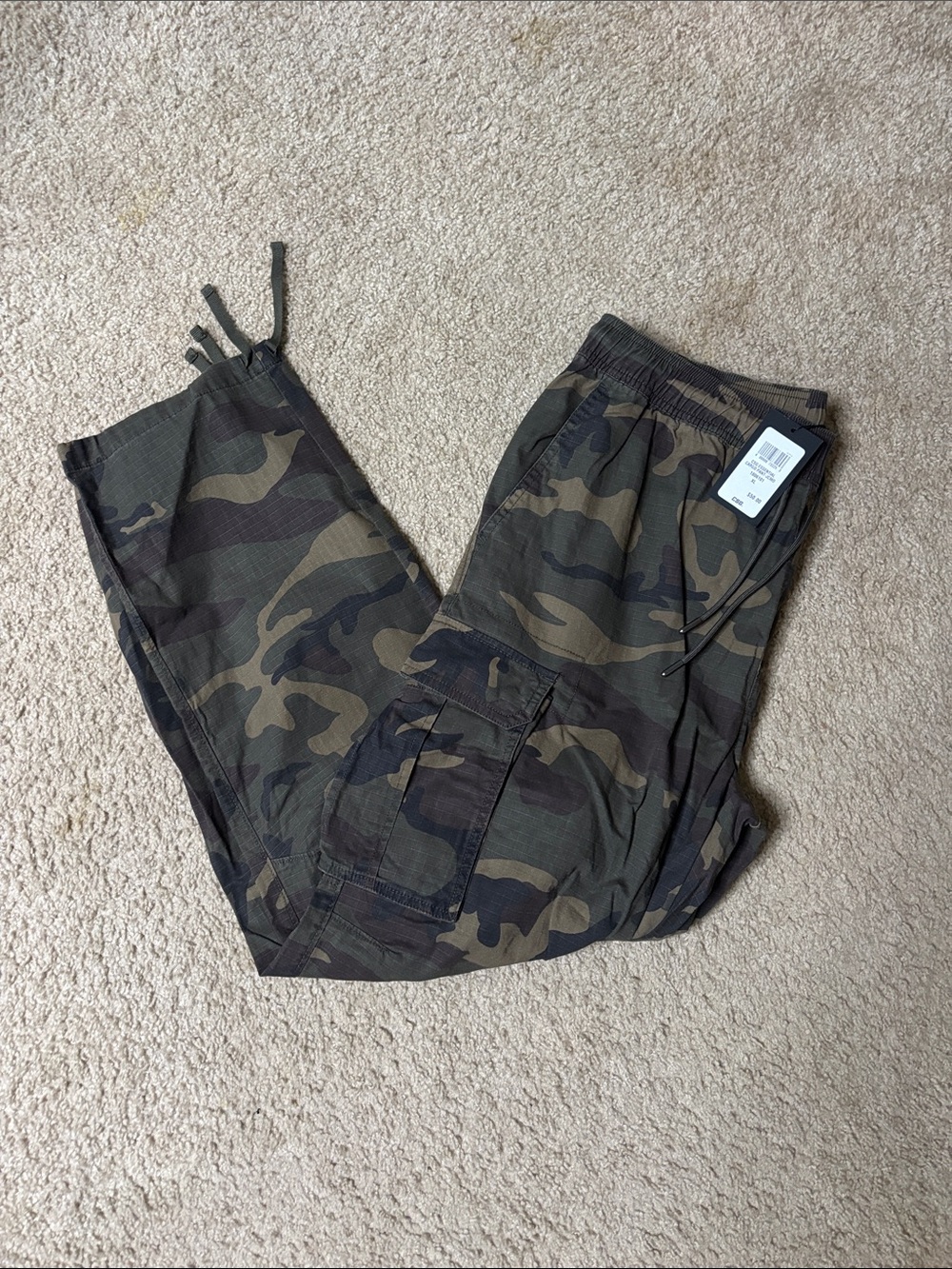 Champs CAG Men's Camo Cargo Pants - Olive Green Army